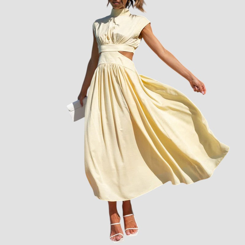 Etta | High Neck Cut-Out Midi Dress