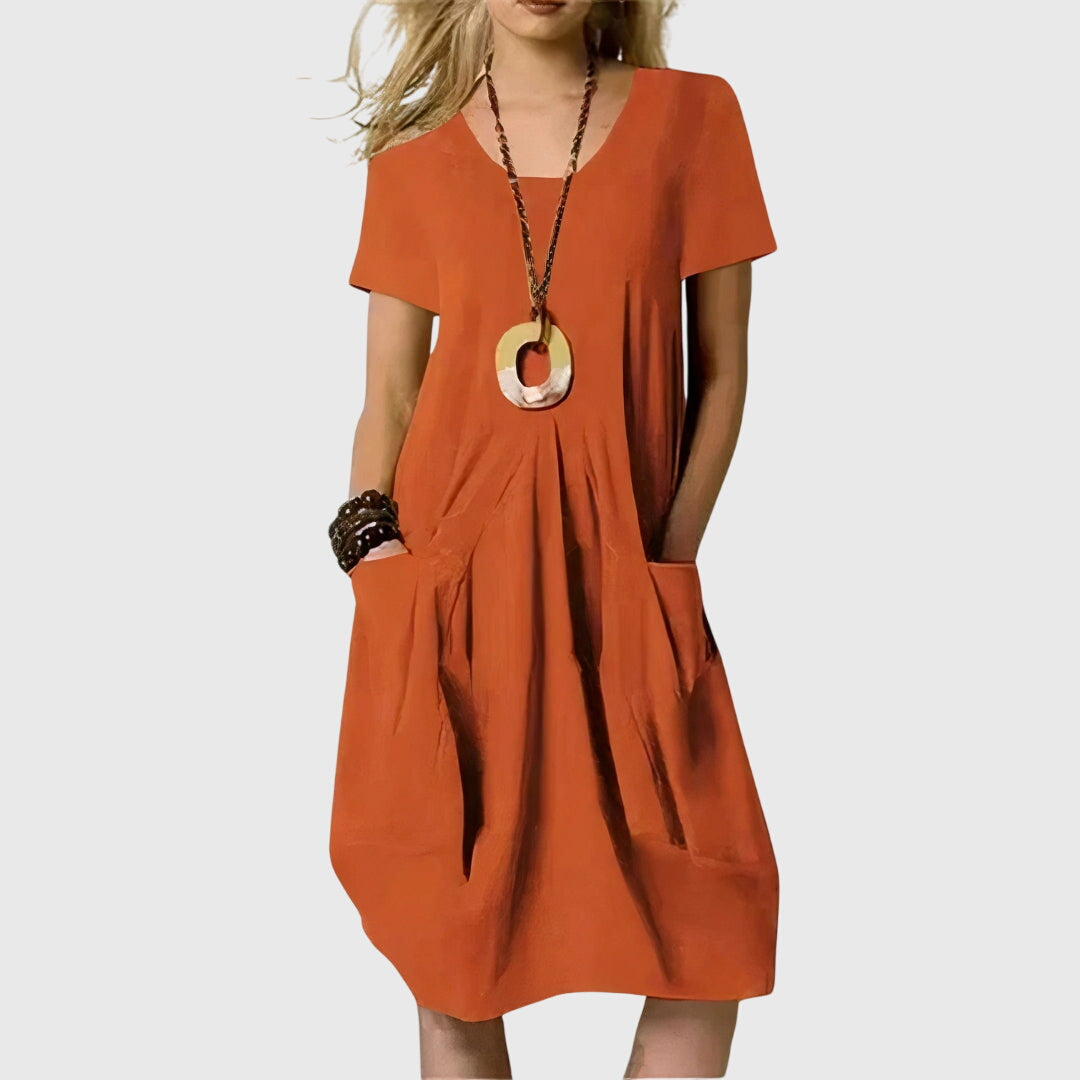 Audrey | Women's Short Sleeve Dress with Pockets