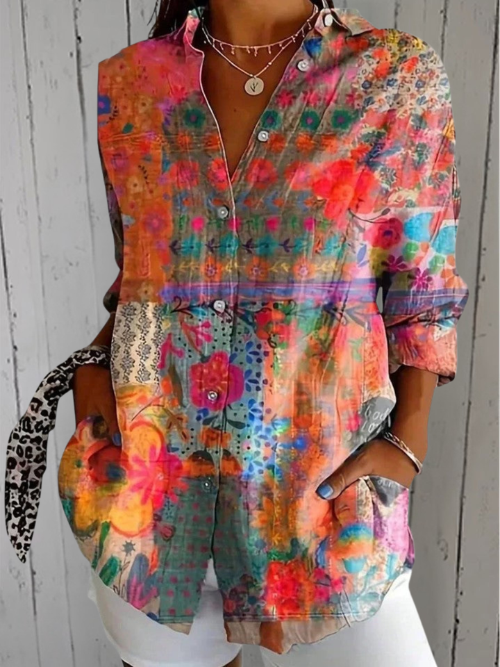 Beth | Artistic Print Blouse