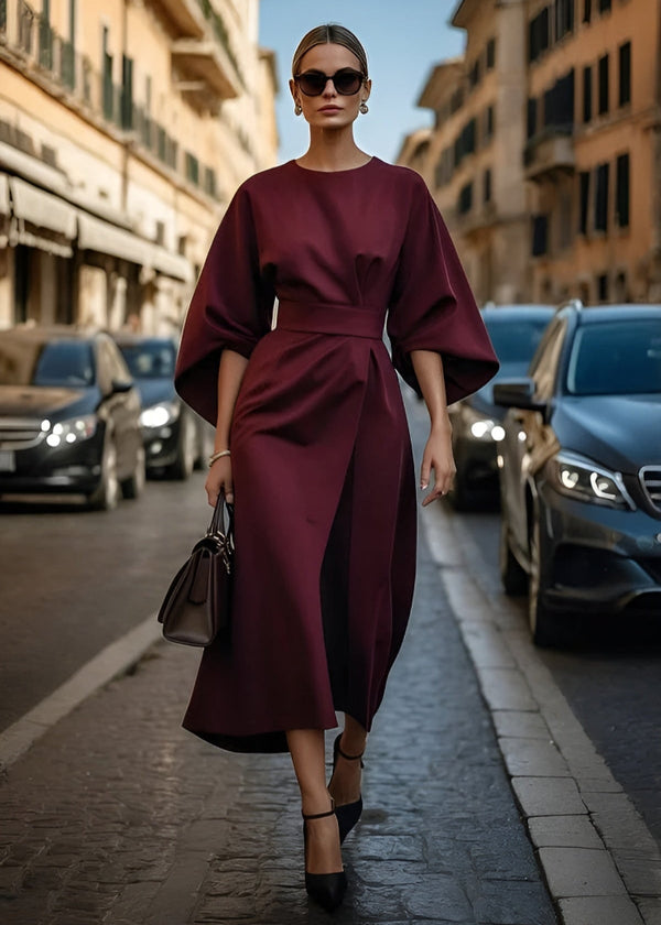Aurora | Flowy Belted Maxi Dress