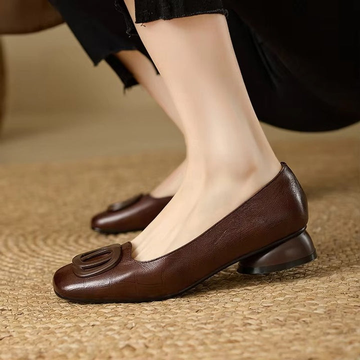 Opium | Elegant Low Heel Slip-On Heels
