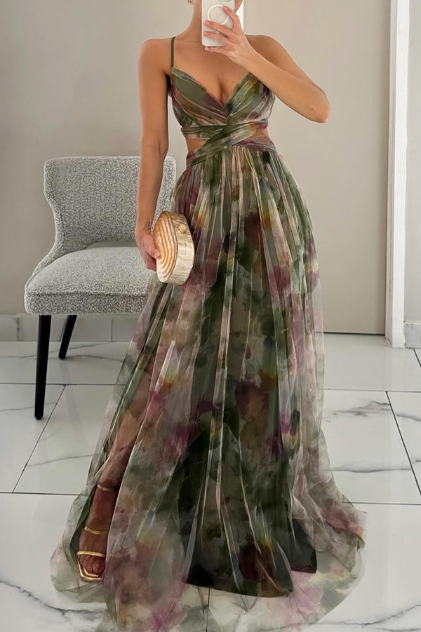 Gardenia | Long Floral Print Dress