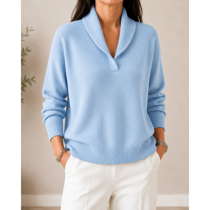 Clara | Relaxed V-Neck Long-Sleeve Sweater