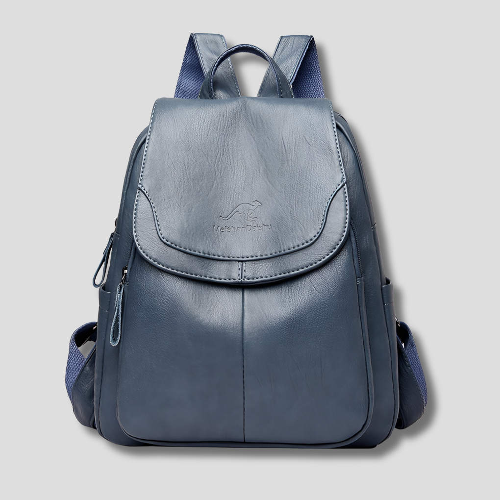 Caroline | Anti-Theft Leather Backpack for Stylish Women