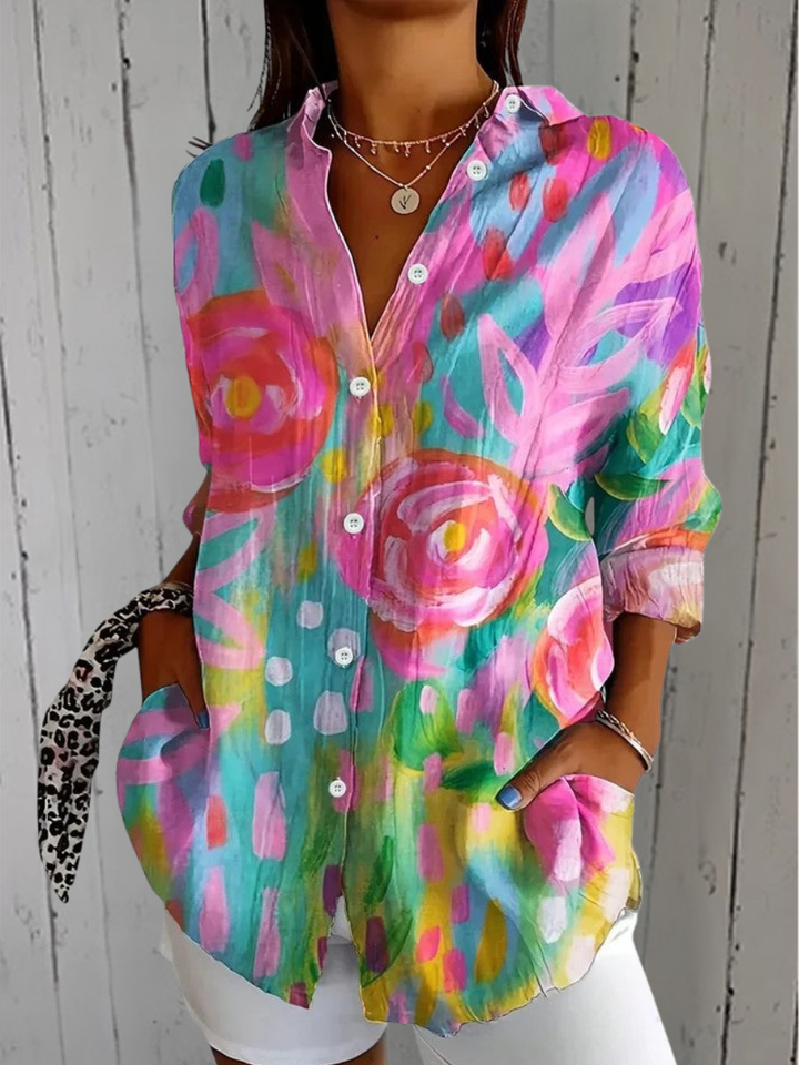 Beth | Artistic Print Blouse