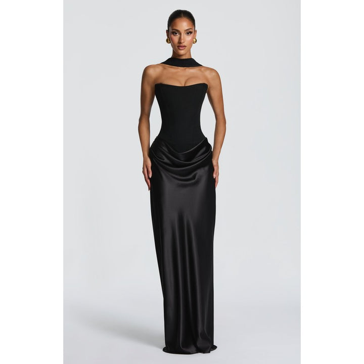 Clara | Strapless Sculpted Maxi Dress
