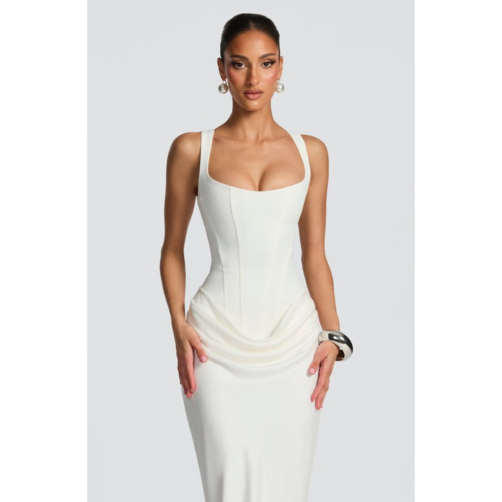 Cornelia | Flared Drop-Waist Maxi Dress