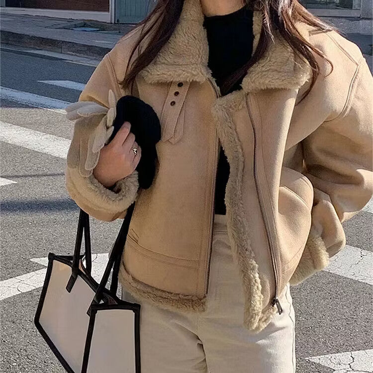 Penelope | Women's Shearling Aviator Jacket