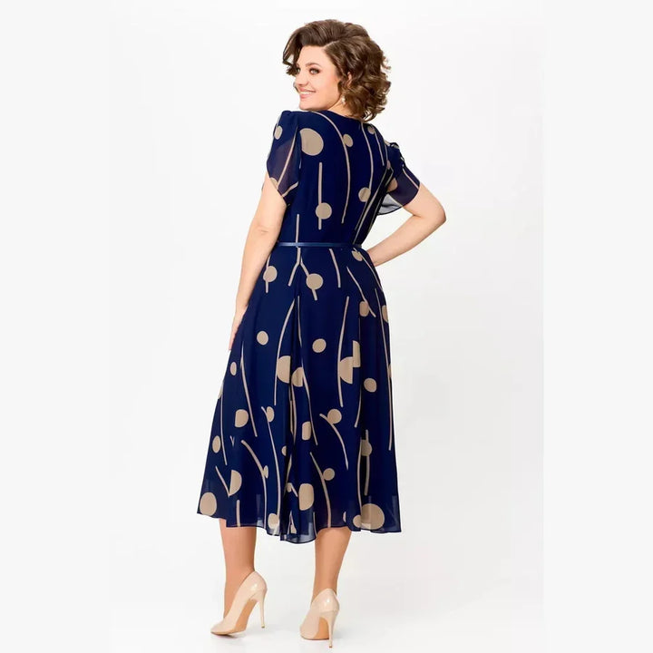 Patience | Polka Dot Chiffon Midi Dress