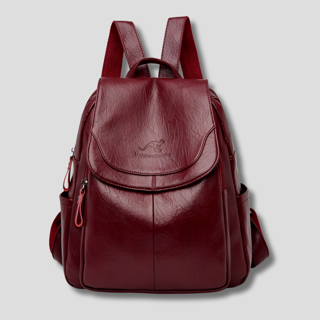 Caroline | Anti-Theft Leather Backpack for Stylish Women