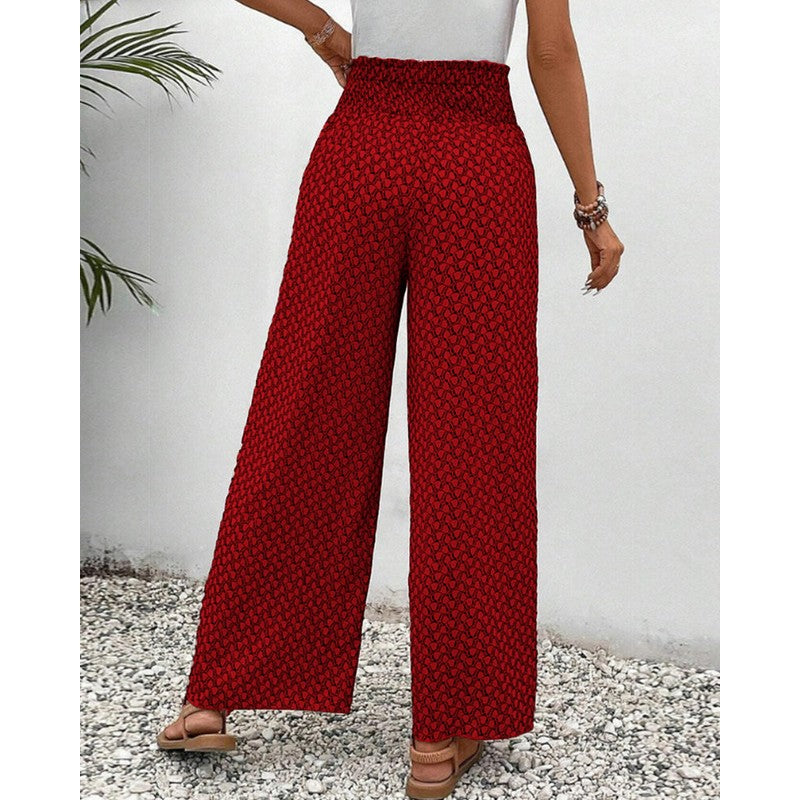 Wren | Geometric Print Wide Leg Trousers