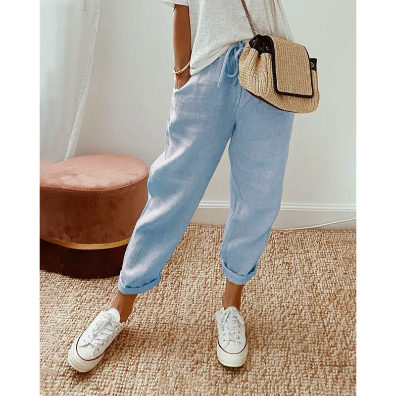 Marina | Straight Leg High-Waist Trousers