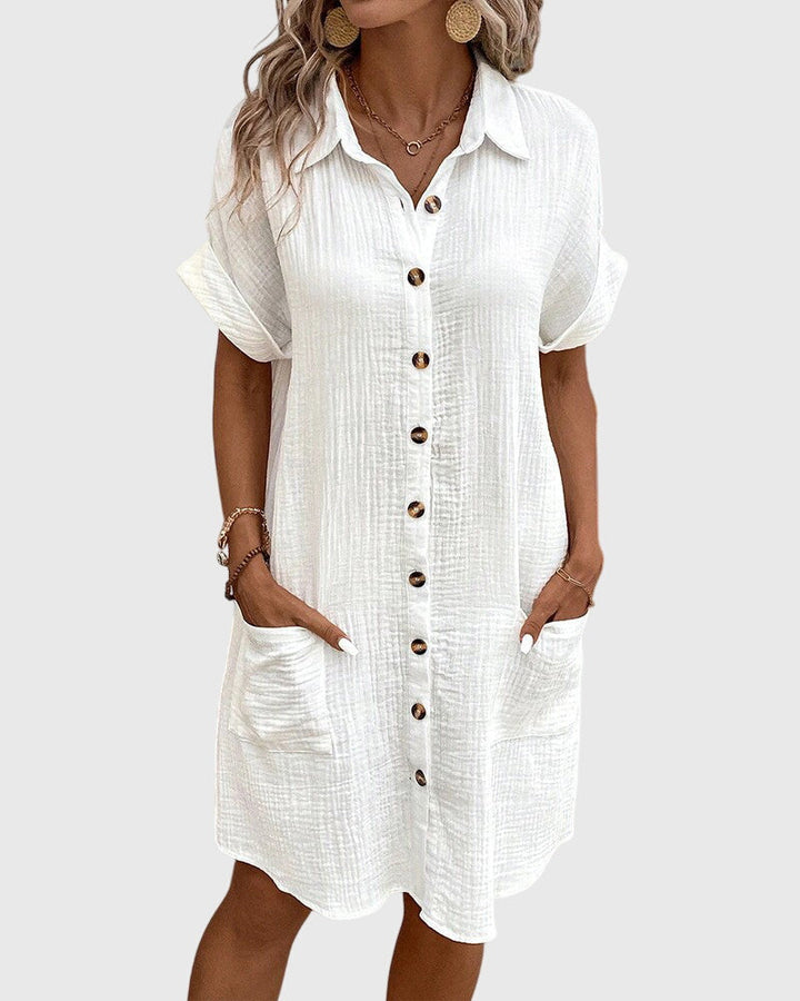 Harper | Women's Button-Down Shirt Dress with Pockets