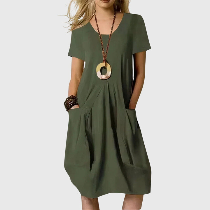 Audrey | Women's Short Sleeve Dress with Pockets