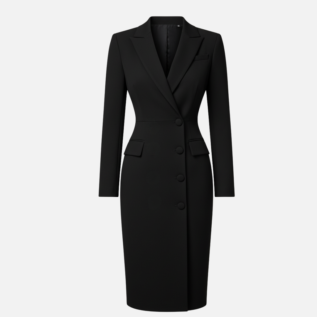 Tifanny | Blazer Dress – Long Sleeve Bodycon Midi Dress