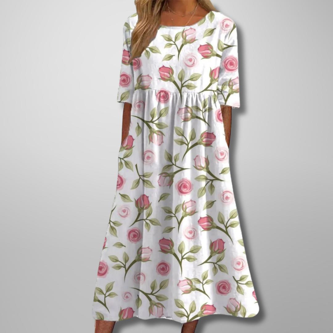 Gail | Relaxed Floral Midi Dress