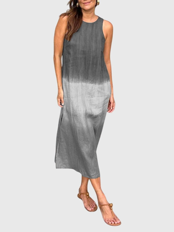 Lillian | Women's Sleeveless Ombre Gradient Midi Dress