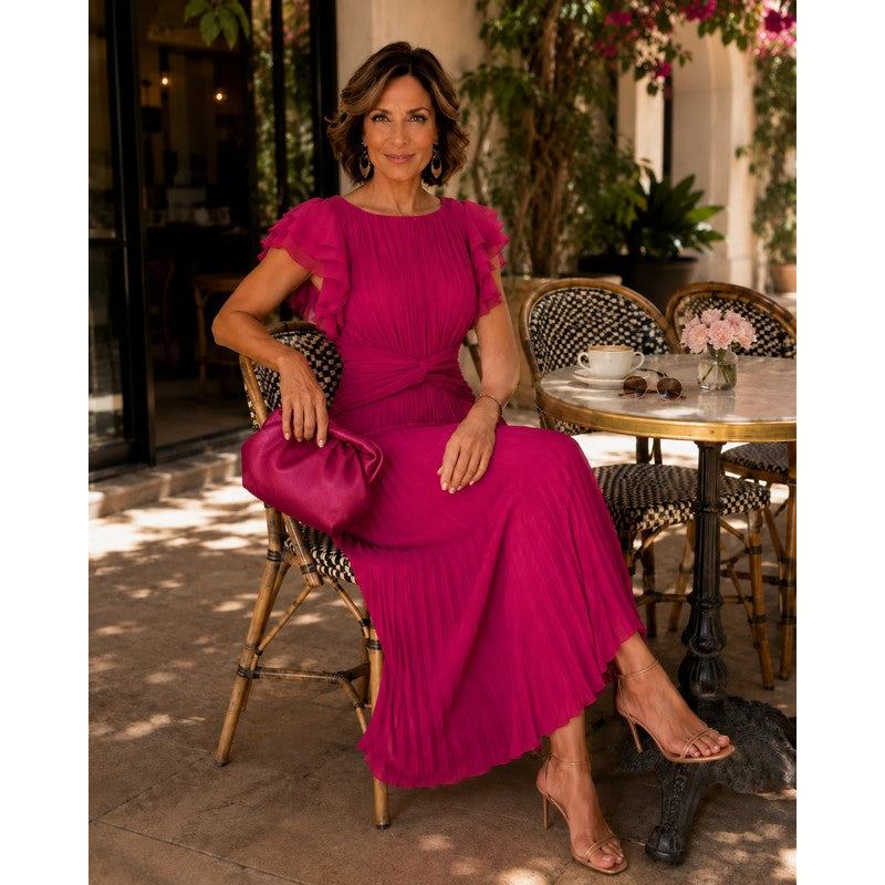 Lara | Women Pleated Maxi Dress