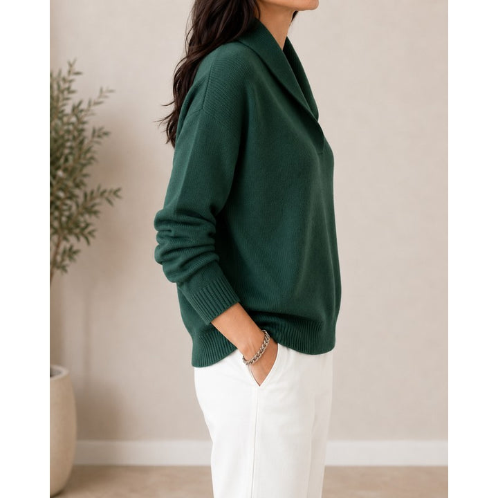 Clara | Relaxed V-Neck Long-Sleeve Sweater