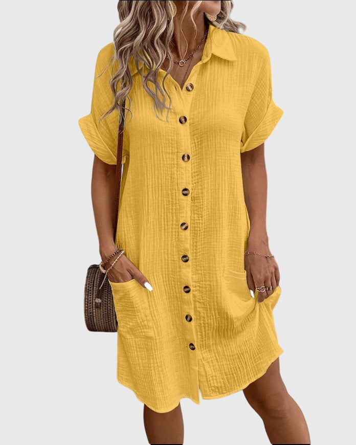 Harper | Women's Button-Down Shirt Dress with Pockets