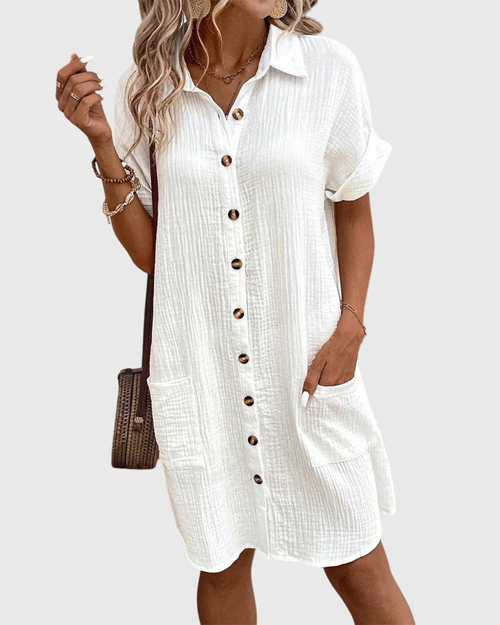 Harper | Women's Button-Down Shirt Dress with Pockets