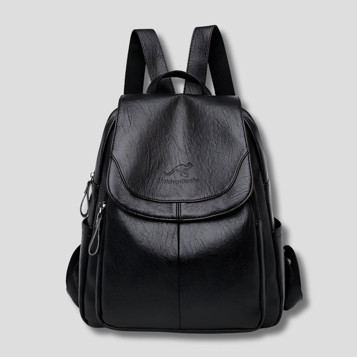 Caroline | Anti-Theft Leather Backpack for Stylish Women