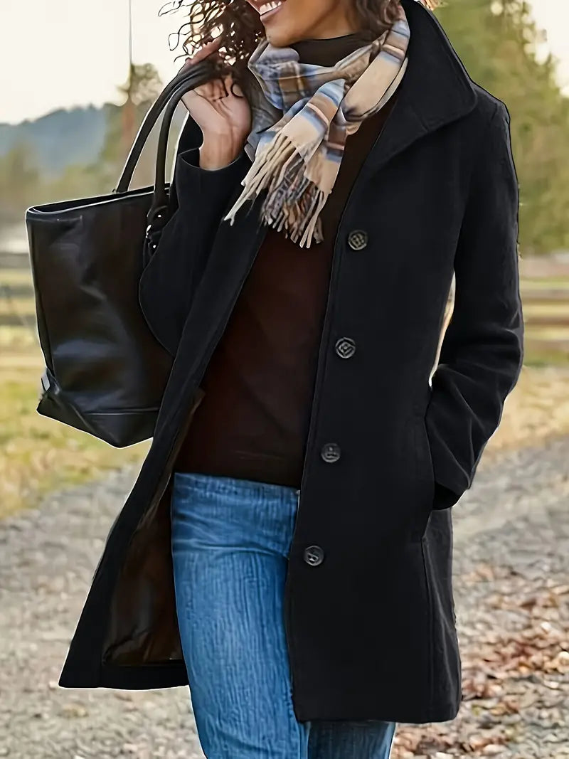 Everly | Coat with Buttons and Pockets for Women