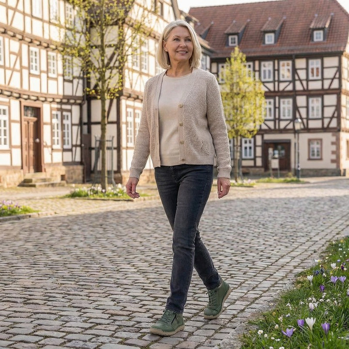 Women's Ankle-Height Sneaker with Side Zip