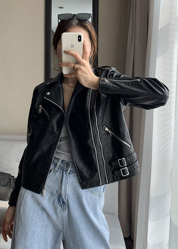 Penny | Faux Leather Biker Jacket