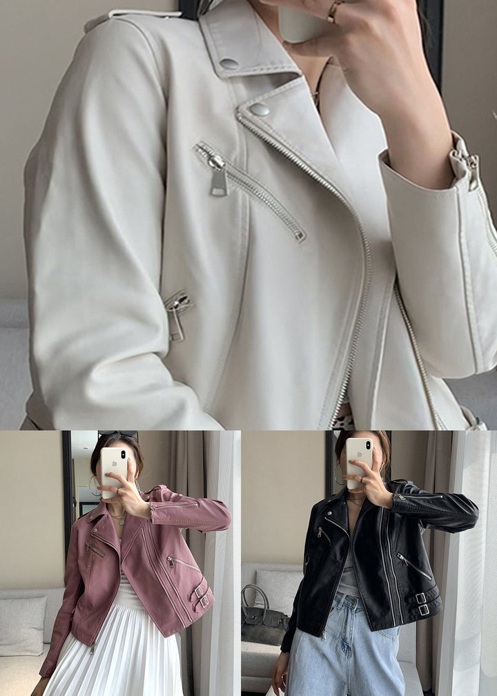 Penny | Faux Leather Biker Jacket
