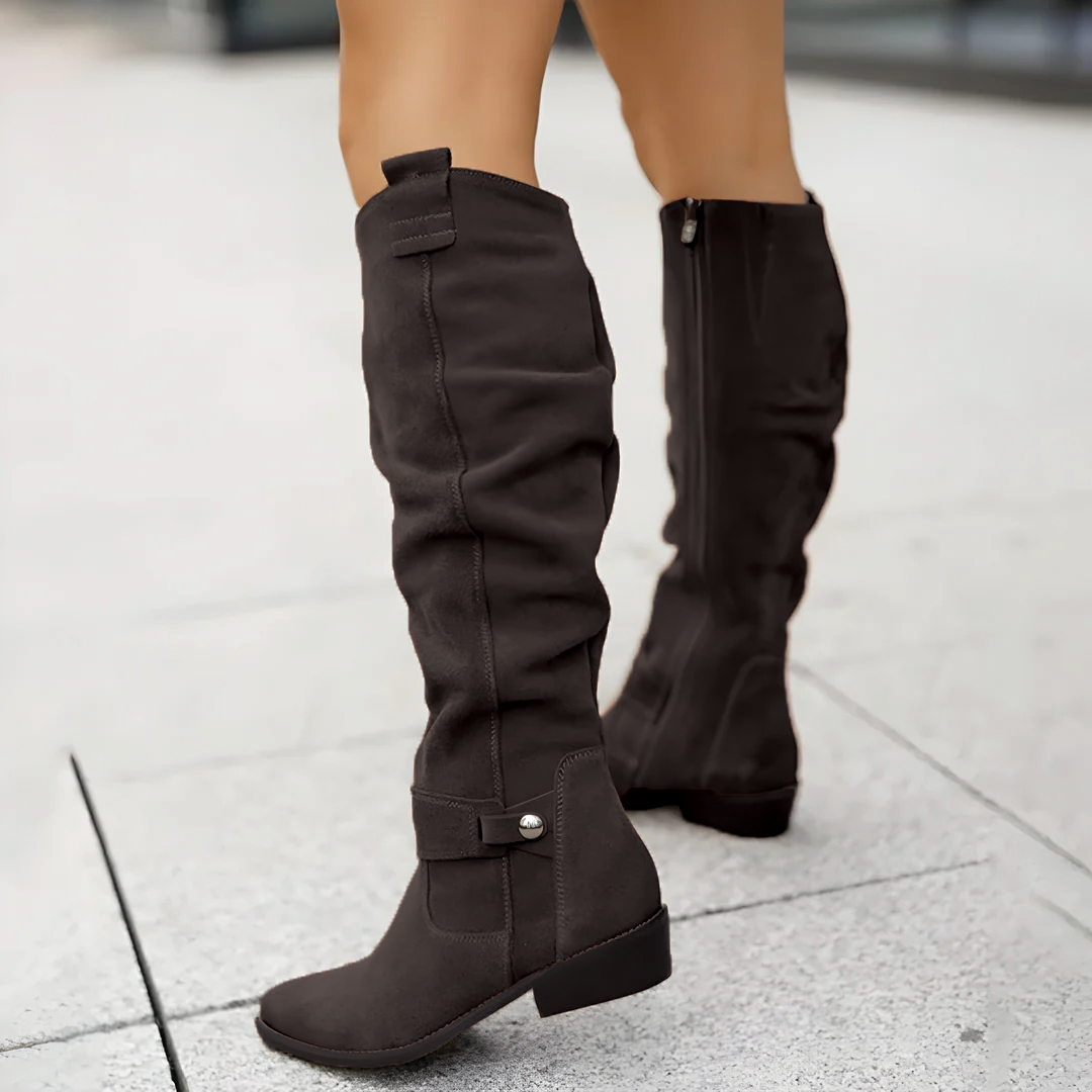 Sadie | Suede Knee Boots