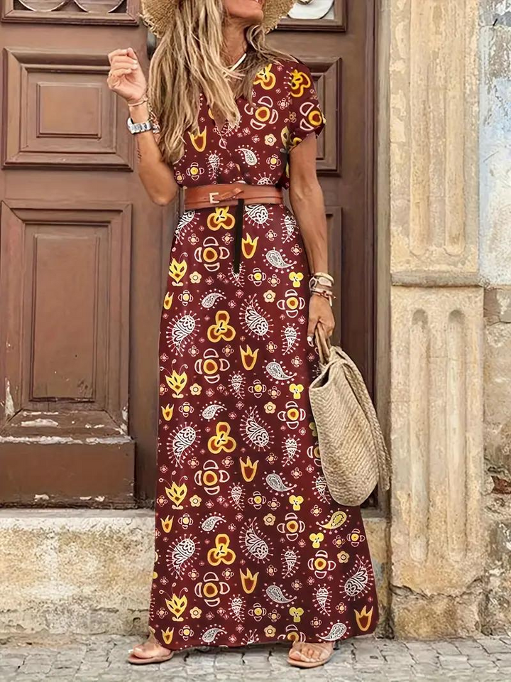 Winnie | Bohemian Print Maxi Dress