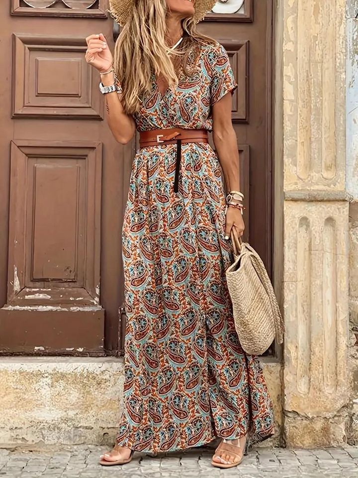 Winnie | Bohemian Print Maxi Dress