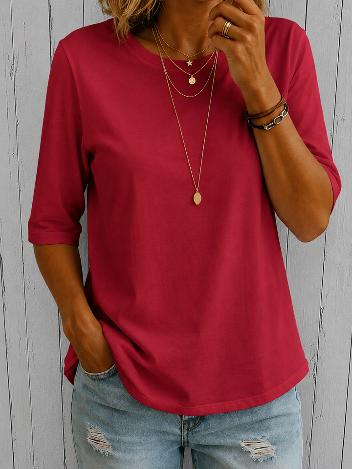 Coralie | Half Sleeve Jersey Top