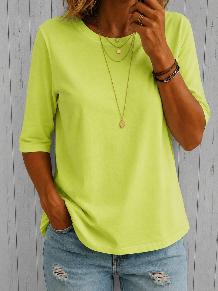 Coralie | Half Sleeve Jersey Top