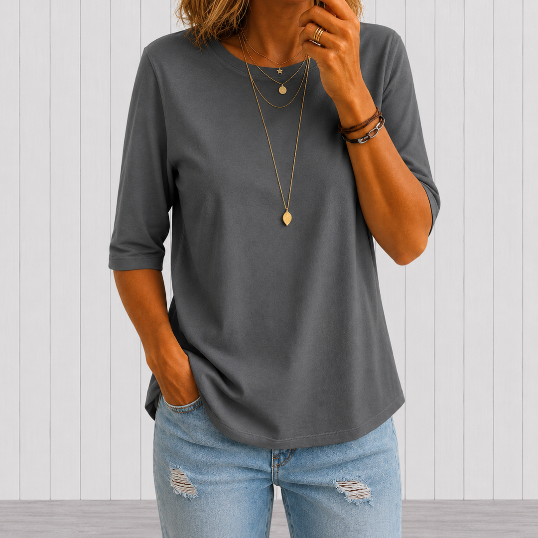 Coralie | Half Sleeve Jersey Top
