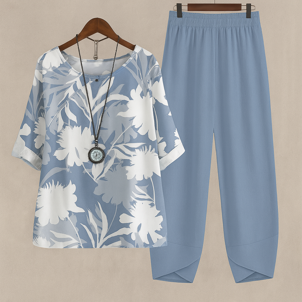 Kaylee | Perfectly Comfortable Elegant Floral 2 Piece Set
