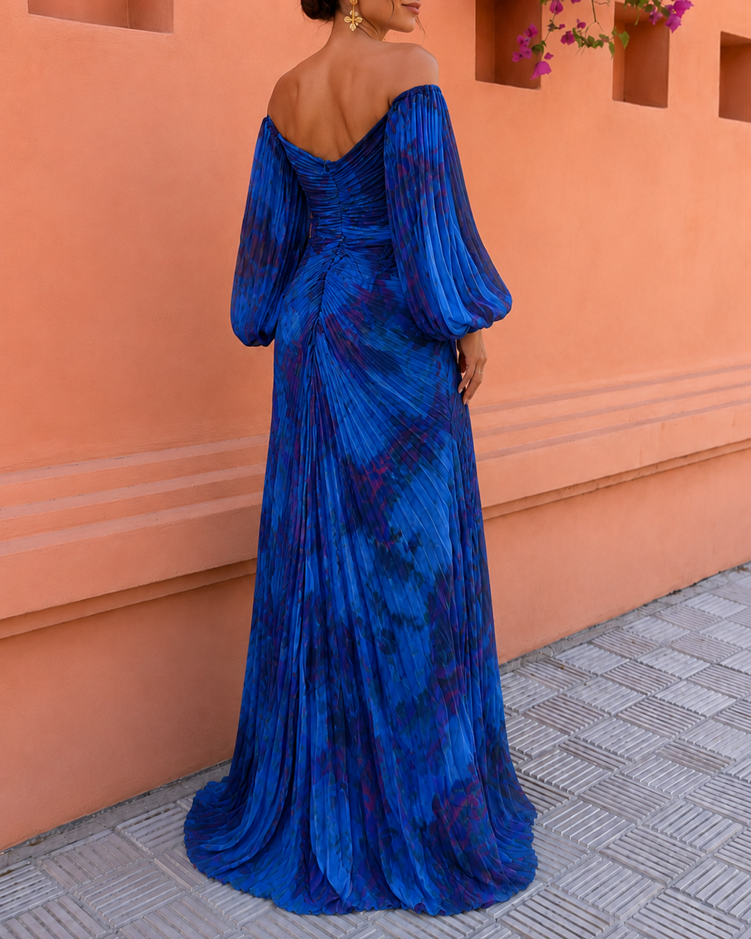 Winifred | Pleated Floral Maxi Dress