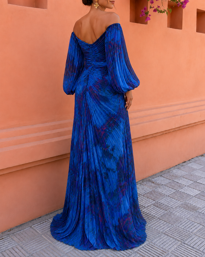 Winifred | Pleated Floral Maxi Dress