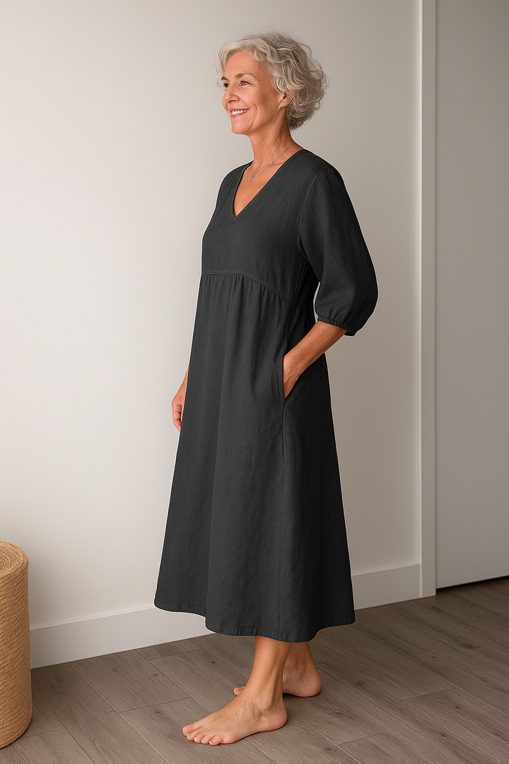 Clara | Women’s Classic V-Neck Dress