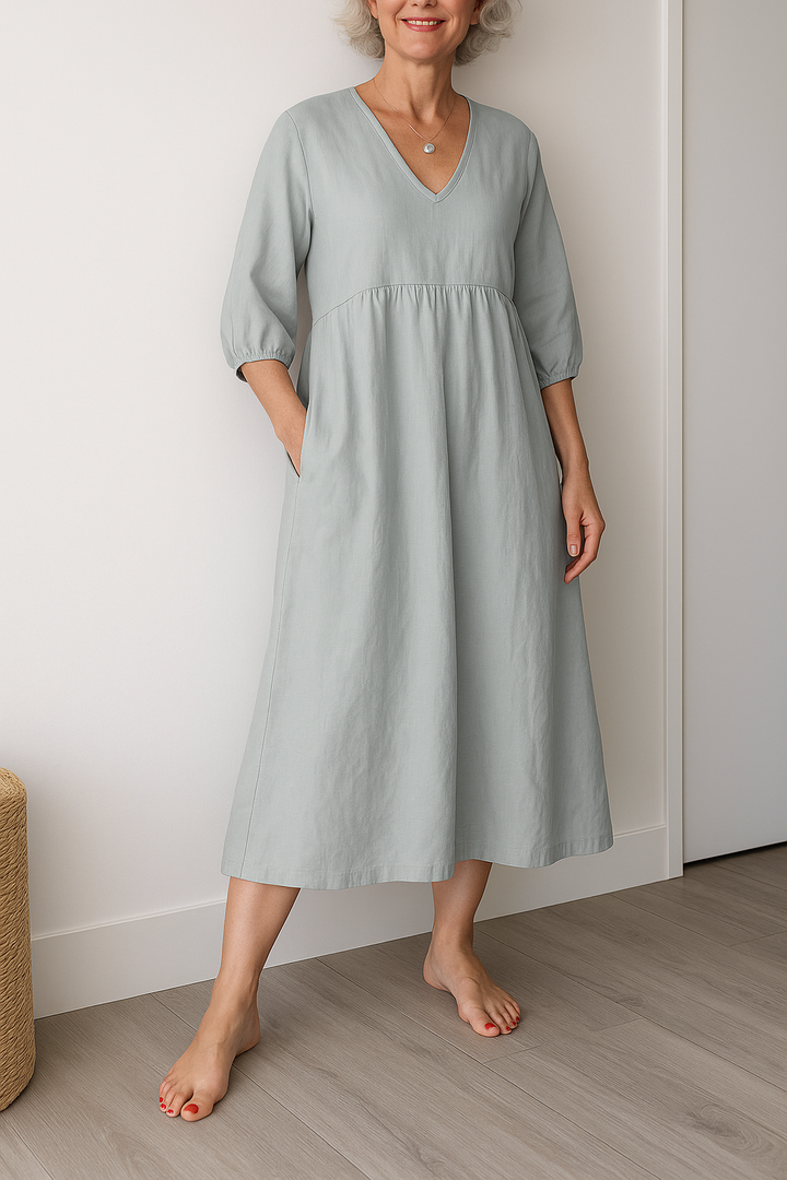Clara | Women’s Classic V-Neck Dress