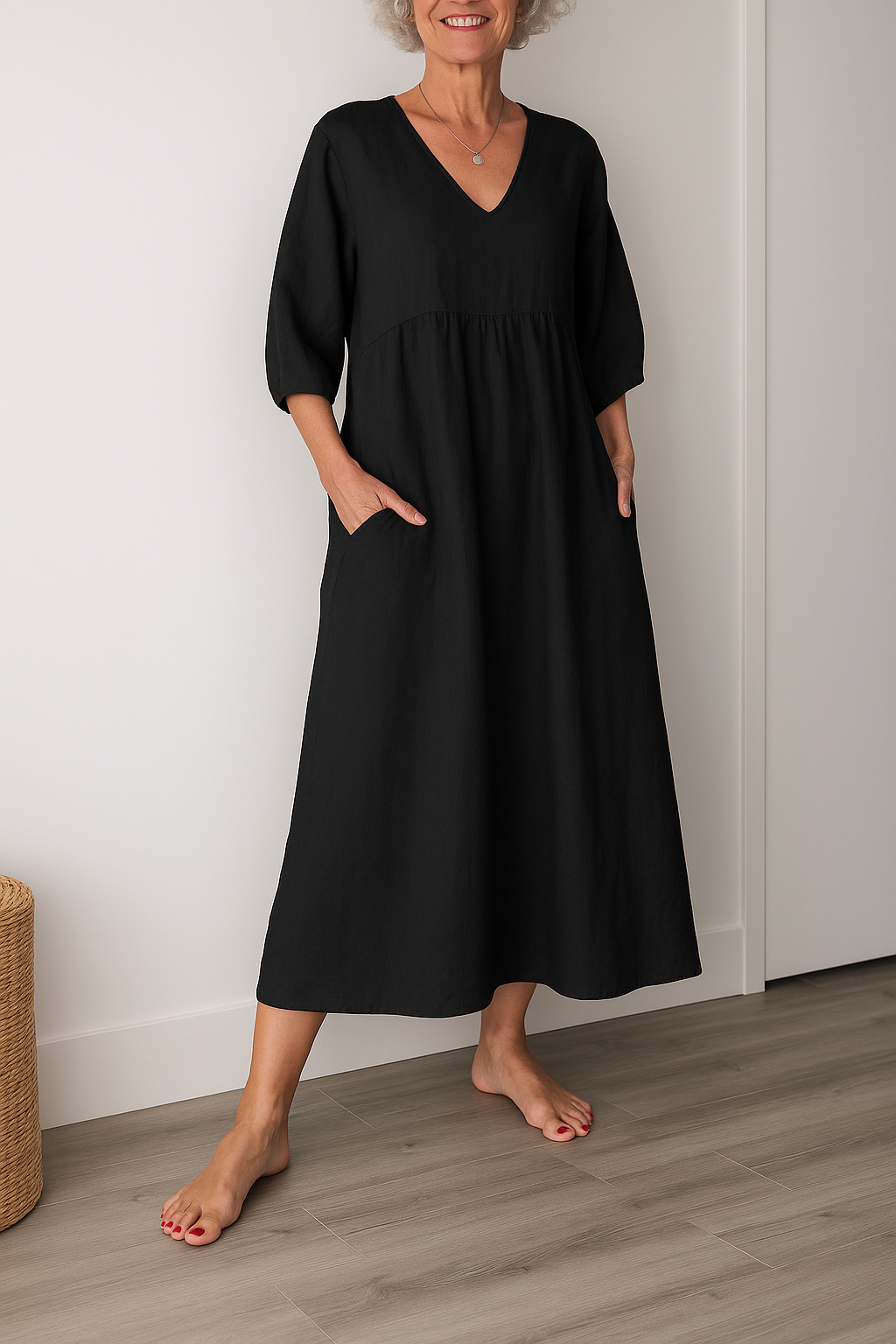 Clara | Women’s Classic V-Neck Dress