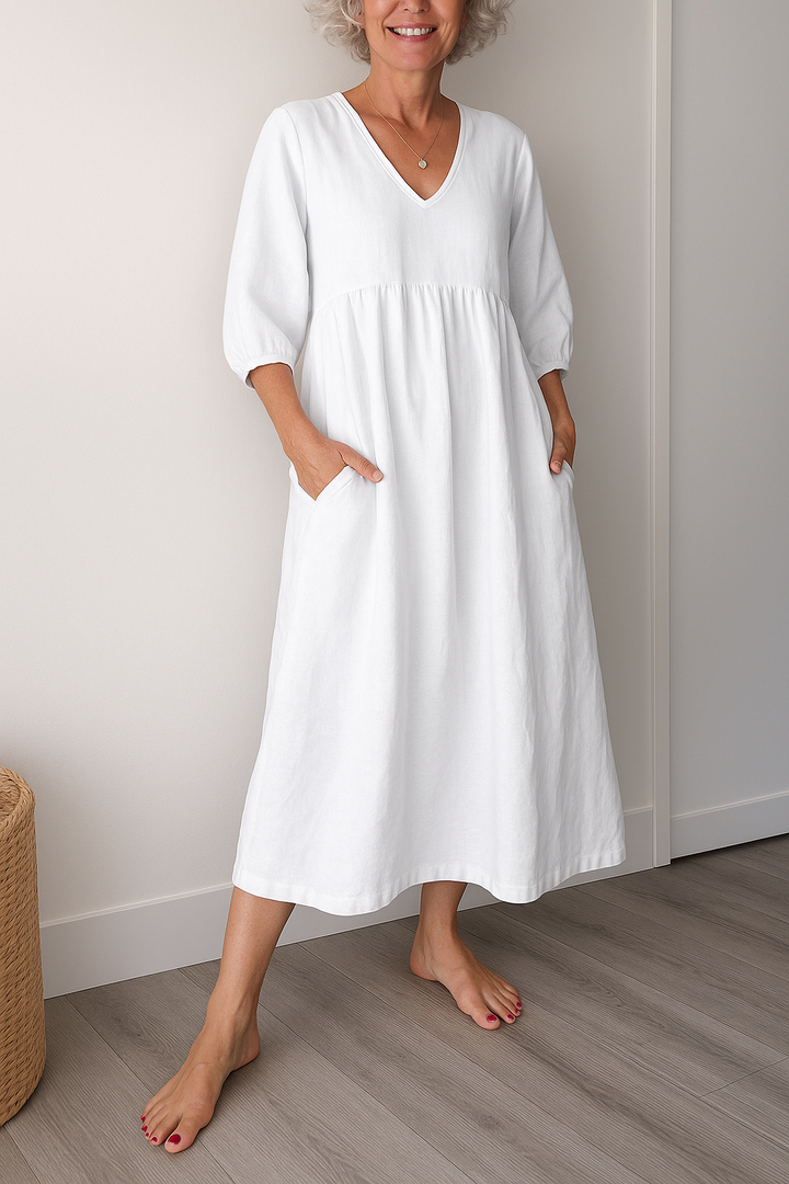 Clara | Women’s Classic V-Neck Dress