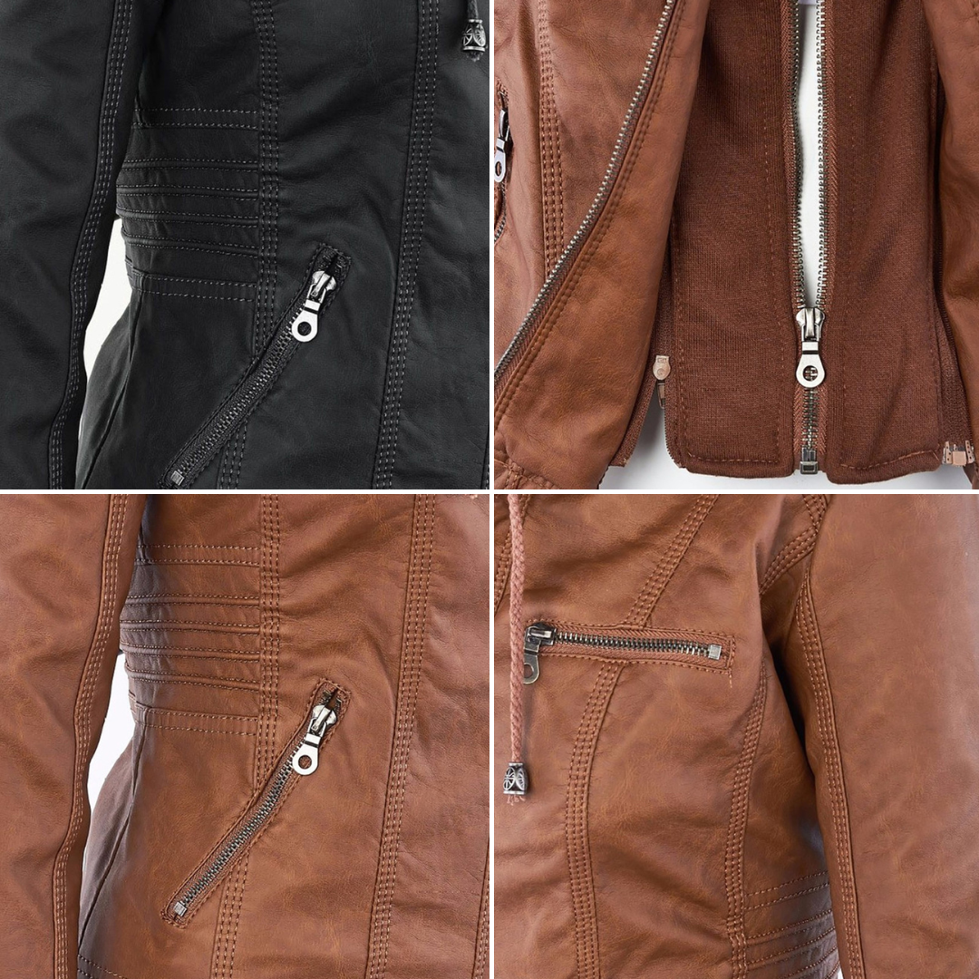 Vivienne | Weather Resistant Leather Jacket