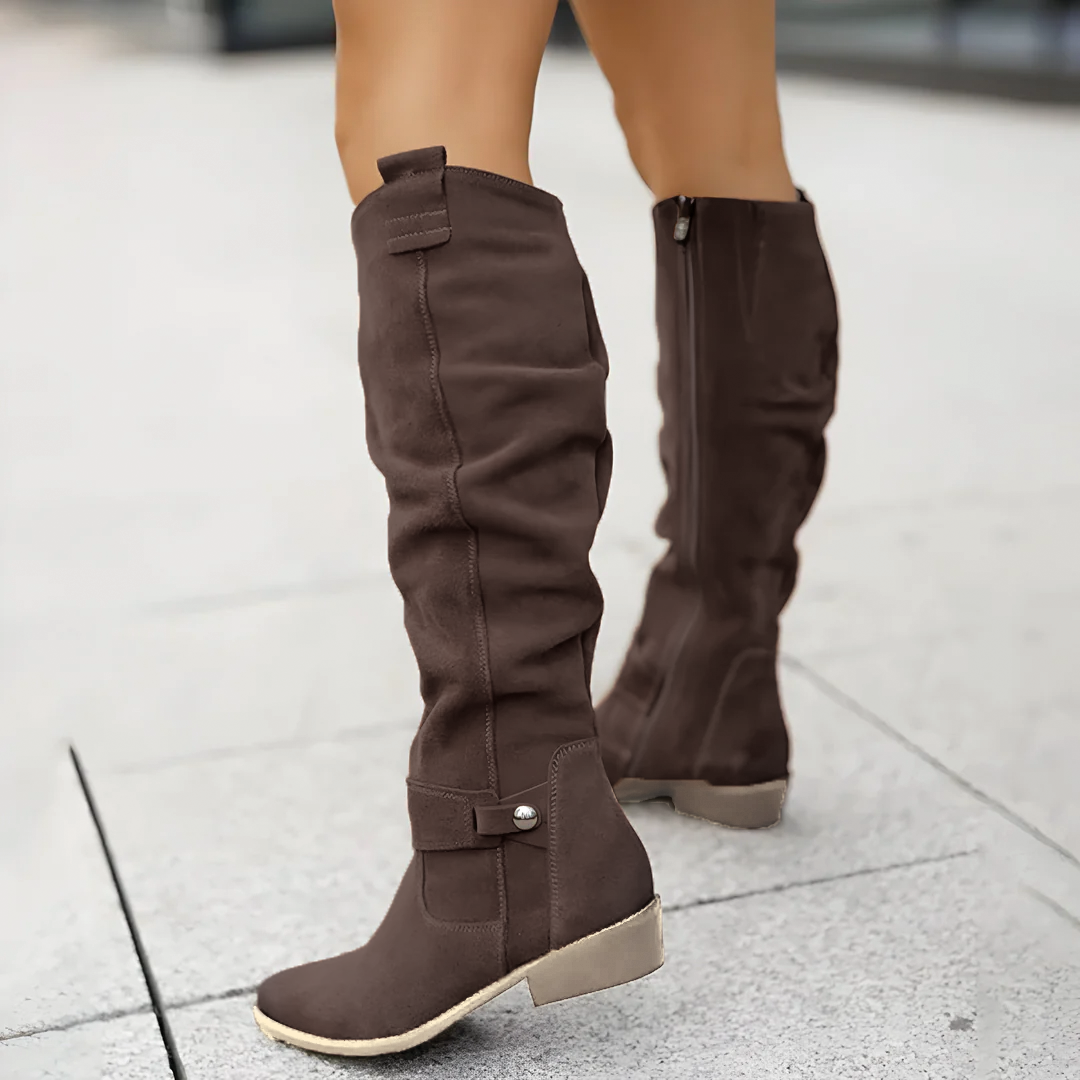Sadie | Suede Knee Boots