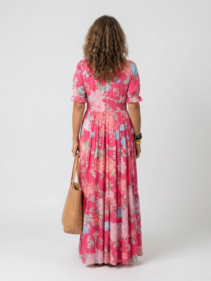 Clemmie | Floral Flutter Sleeve Midi Dress