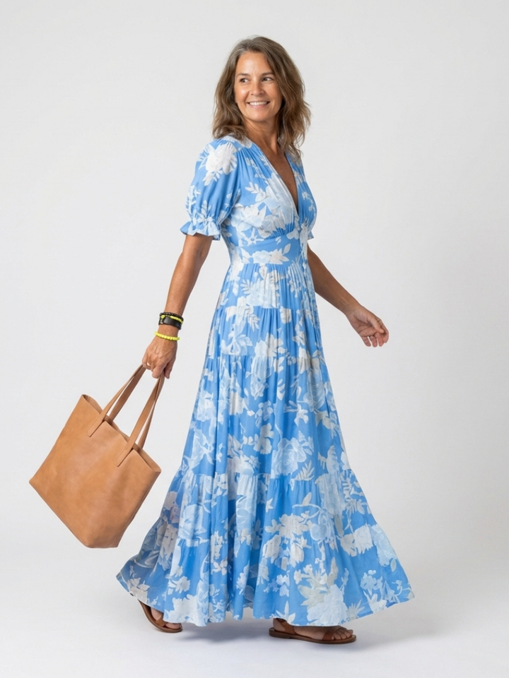 Clemmie | Floral Flutter Sleeve Midi Dress