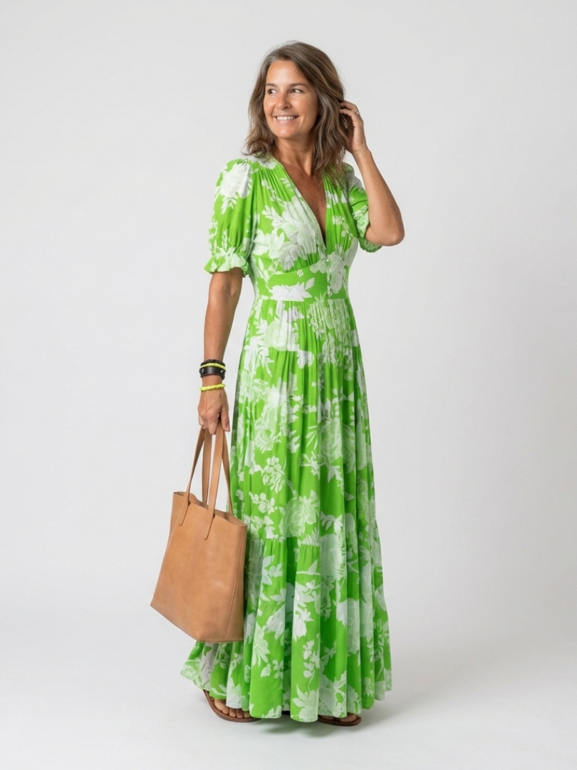 Clemmie | Floral Flutter Sleeve Midi Dress