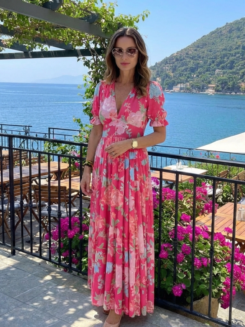 Clemmie | Floral Flutter Sleeve Midi Dress