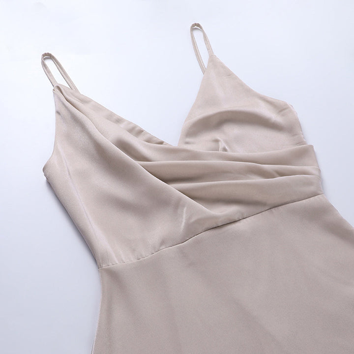 Odette | Draped Slit Maxi Dress
